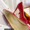 Christian Louboutin Heel 10cm New Very Privé Patent Leather Platform Peep-toe Pumps Red