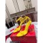 Christian Louboutin Heel 10cm So Me spikes Sandals Patent Yellow