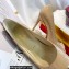 Christian Louboutin Heel 10cm New Very Privé Patent Leather Platform Peep-toe Pumps Nude