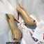 Christian Louboutin Heel 10cm New Very Privé Patent Leather Platform Peep-toe Pumps Nude