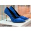 Balmain Heel 10.5cm Ruby pumps Suede Blue 2022