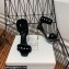 Balmain Heel 10.5cm Fur Sandals Black 2022