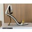 Balmain Heel 10.5cm Ultima Sandals with Finish White/Gold 2022