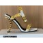 Balmain Heel 10.5cm Ultima Sandals White/Gold 2022