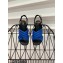 Balmain Heel 10.5cm Janel Quilted Leather Sandals Blue 2022