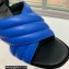 Balmain Heel 10.5cm Janel Quilted Leather Sandals Blue 2022