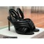 Balmain Heel 10.5cm Janel Quilted Leather Sandals Black 2022
