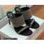 Balmain Heel 10.5cm Suede Crystal Mules Black/Gold 2022