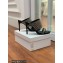 Balmain Heel 10.5cm Suede Crystal Mules Black/Gold 2022
