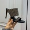 Balmain Heel 10.5cm Suede Crystal Mules Black/Gold 2022