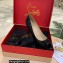 Christian Louboutin Heel 12.5cm Platform 4cm Patent Leather Peep-toe Pumps Black