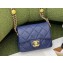 Chanel Grained Calfskin Mini Flap Bag AS3368 Blue 2022