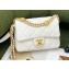 Chanel Grained Calfskin Small Flap Bag AS3369 White 2022