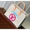 Louis Vuitton jacquard Fabric OnTheGo MM Tote Bag M20815 Fuchsia