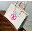 Louis Vuitton jacquard Fabric OnTheGo GM Tote Bag M20815 Fuchsia