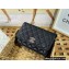 Chanel Crystal CC Logo Wallet on Chain WOC Bag in Grained Calfskin Black 2022