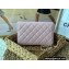 Chanel Crystal CC Logo Wallet on Chain WOC Bag in Grained Calfskin Light Pink 2022