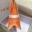 Dior Medium Book Tote Bag in Toile de Jouy Reverse Embroidery Fluorescent Orange 2022