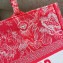 Dior Medium Book Tote Bag in Toile de Jouy Reverse Embroidery Fluorescent Pink 2022