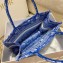 Dior Medium Book Tote Bag in Toile de Jouy Reverse Embroidery Fluorescent Blue 2022