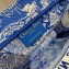 Dior Medium Book Tote Bag in Toile de Jouy Reverse Embroidery Fluorescent Blue 2022