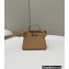 Fendi padded nappa leather Peekaboo ISeeU Micro Bag Apricot 2022
