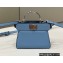 Fendi padded nappa leather Peekaboo ISeeU Micro Bag Blue 2022