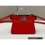 Fendi padded nappa leather Peekaboo ISeeU Micro Bag Red 2022