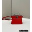 Fendi padded nappa leather Peekaboo ISeeU Micro Bag Red 2022