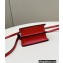 Fendi padded nappa leather Peekaboo ISeeU Micro Bag Red 2022