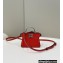 Fendi padded nappa leather Peekaboo ISeeU Micro Bag Red 2022