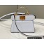 Fendi padded nappa leather Peekaboo ISeeU Micro Bag White 2022