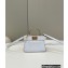 Fendi padded nappa leather Peekaboo ISeeU Micro Bag White 2022