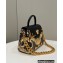 Fendi x Versace Fendace La Medusa Medium Handbag Gold Baroque print Black 2022
