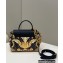 Fendi x Versace Fendace La Medusa Medium Handbag Gold Baroque print Black 2022