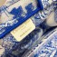 Dior Small Book Tote Bag in Toile de Jouy Transparent Canvas Fluorescent Blue 2022