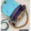 Fendi x Versace Fendace La Medusa Medium Handbag Gold Baroque print Blue 2022