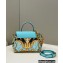 Fendi x Versace Fendace La Medusa Medium Handbag Gold Baroque print Blue 2022