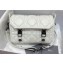 Dior Small Diorcamp Bag in Macrocannage Calfskin White 2022