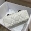 Dior Small Diorcamp Bag in Macrocannage Calfskin White 2022