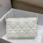 Dior Small Diorcamp Bag in Macrocannage Calfskin White 2022