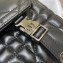 Dior Small Diorcamp Bag in Macrocannage Calfskin Black 2022