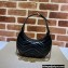 Gucci GG Marmont half-moon-shaped mini bag ‎699514 Black 2022