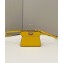 Fendi padded nappa leather Peekaboo ISeeU Micro Bag Yellow 2022