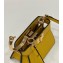 Fendi padded nappa leather Peekaboo ISeeU Micro Bag Yellow 2022