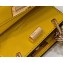 Fendi padded nappa leather Peekaboo ISeeU Micro Bag Yellow 2022