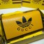 Gucci x Adidas 1955 Horsebit Wallet with Chain Bag 621892 leather Yellow 2022