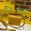 Gucci x Adidas card case with Horsebit Bag 702248 leather Yellow 2022