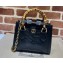 Gucci Diana lizard mini Top Handle bag 675800 Black 2022