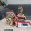 Dolce & Gabbana DG Logo Heel 10.5cm Black Red Roses Sandals Gold 2022